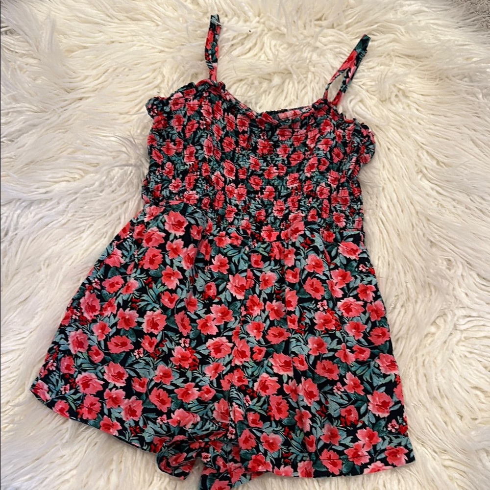 Old Navy Floral Kids One Piece - Red and Green
